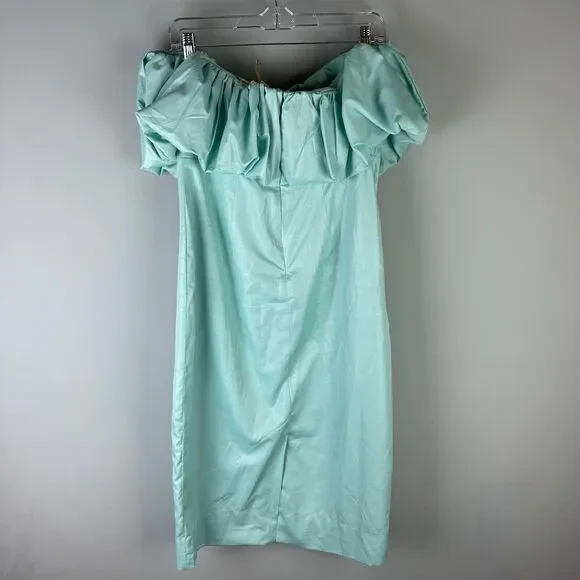 NWT Let Me Be Anthropologie Slim Bubble Dress Hawaiian Blue Size Medium - Picture 4 of 12